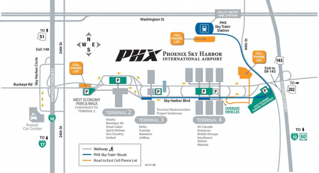 Phoenix Airport Maps